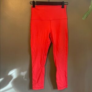 Lululemon leggings 23” length melon colored size 6